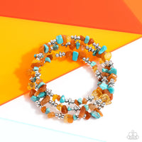 Paparazzi Stacking Stones Bracelet Orange