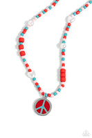 Paparazzi Pearly Possession Necklace Red, Peaceful Potential Bracelet Red & Pampered Peacemaker Anklet White