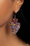 Paparazzi Flirting Flourish Earrings Red