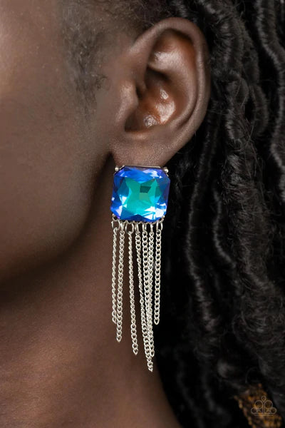 Paparazzi Supernova Novelty Earrings Blue