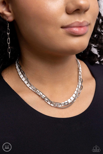 Paparazzi LAYER of the Year Necklace White