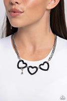 Paparazzi Heart Homage Necklace Black