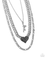 Paparazzi Luxurious Love Necklace Black & HEART Director Bracelet Black