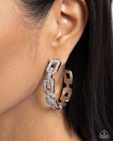 Paparazzi Downtown Decadence Earrings White