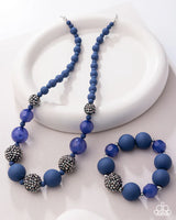 Paparazzi Hematite Hallmark Necklace Blue & Hematite Honor Bracelet Blue