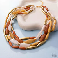 Paparazzi Milky Mambo Necklace Brown