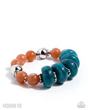 Paparazzi Bubbly Broadcast Necklace Blue & Bright Broadcast Bracelet Blue