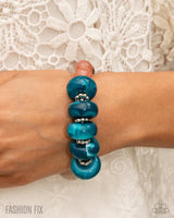 Paparazzi Bubbly Broadcast Necklace Blue & Bright Broadcast Bracelet Blue