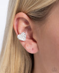 Paparazzi As Far As It GLOWS Earrings White (Ear Cuffs)