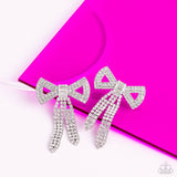 Paparazzi Just BOW With It Earrings White