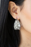 Paparazzi Badlands and Bellbottoms Earrings Silver