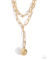 Paparazzi Balancing Ball Necklace Gold