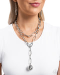 Paparazzi Balancing Ball Necklace Silver