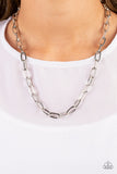 Paparazzi Boston Backdrop Necklace Silver