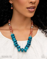 Paparazzi Bubbly Broadcast Necklace Blue & Bright Broadcast Bracelet Blue