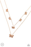 Paparazzi Butterfly Beacon Necklace Rose Gold