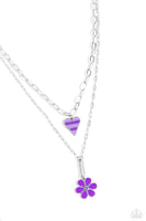 Paparazzi Childhood Charms Necklace Purple