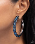 Paparazzi Chiseled Crescendo Earrings Blue