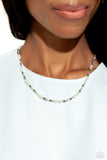 Paparazzi Colorblock Charm Necklace Green & Colorblock Cache Bracelet Green