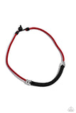 Paparazzi Corded Chivalry Necklace Red