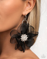 Paparazzi Cosmopolitan Chiffon Earrings Black