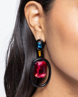 Paparazzi Dipped in Dazzle Earrings Black