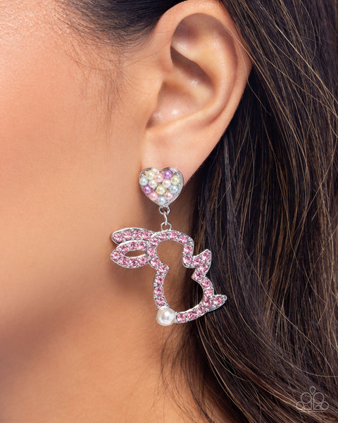 Paparazzi Easter Element Earrings Pink (Iridescent)