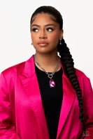 Paparazzi Edgy Exaggeration Necklace Pink