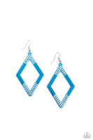 Paparazzi Eloquently Edgy Earrings Blue