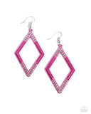 Paparazzi Eloquently Edgy Earrings Pink