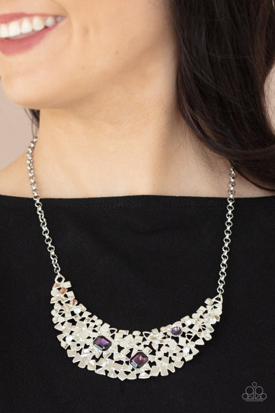 Paparazzi Fabulously Fragmented Necklace Purple