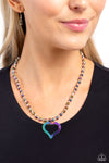 Paparazzi Faceted Factor Necklace Multi (Oil Spill)