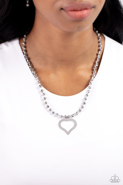 Paparazzi Faceted Factor Necklace Silver