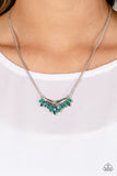 Paparazzi Flash of Fringe Necklace Green