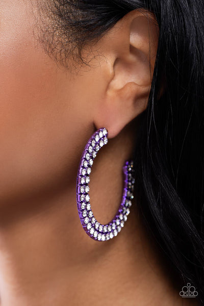 Purple Jewelry Dangle Earrings | Earrings Women Long Purple - White Long  Big Flower - Aliexpress