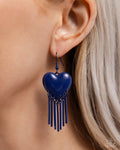 Paparazzi Flirty Fringe Earrings Blue