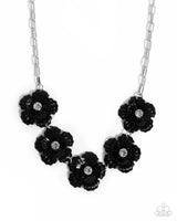 Paparazzi Flower Chain Necklace Black