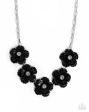 Paparazzi Flower Chain Necklace Black