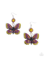 Paparazzi Fluttering Feature Earrings Pink