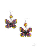 Paparazzi Fluttering Feature Earrings Pink