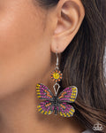 Paparazzi Fluttering Feature Earrings Pink