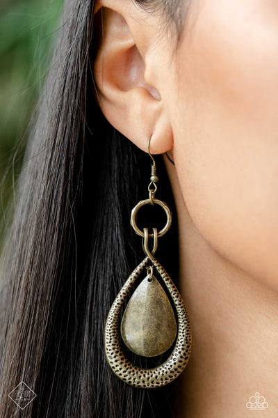 Paparazzi Forged Flare Brass Earring