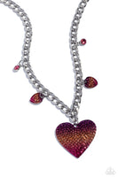 Paparazzi For the Most HEART Necklace Pink