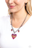 Paparazzi For the Most HEART Necklace Pink