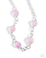 Paparazzi Gentle Glass Necklace Pink