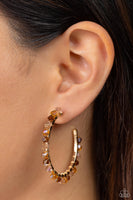 Paparazzi Halo Hustle Earrings Brown