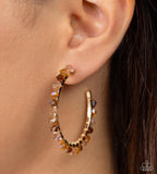 Paparazzi Halo Hustle Earrings Brown