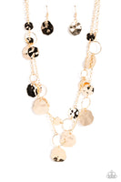 Paparazzi Hammered Horizons Necklace Gold