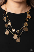 Paparazzi Hammered Horizons Necklace Gold