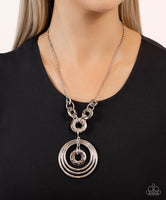 Paparazzi High HOOPS Necklace Silver